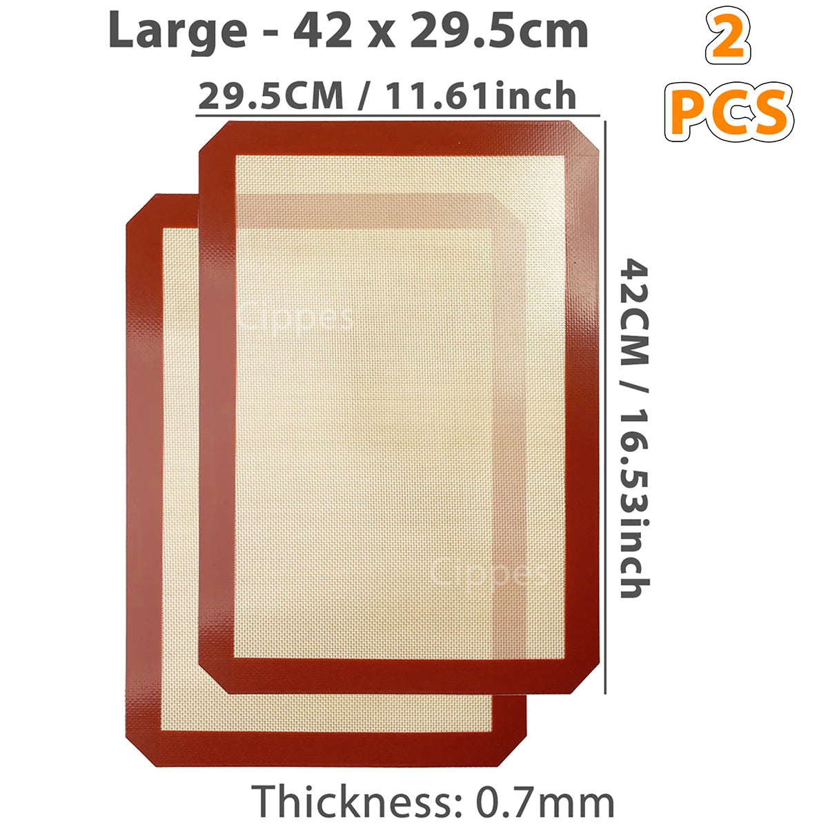 1PC, 2PCS Tapis de cuisson en silicone pour four, 2 tailles 30/42cm, plaques de cuisson antiadhésives et résistantes à la chaleur