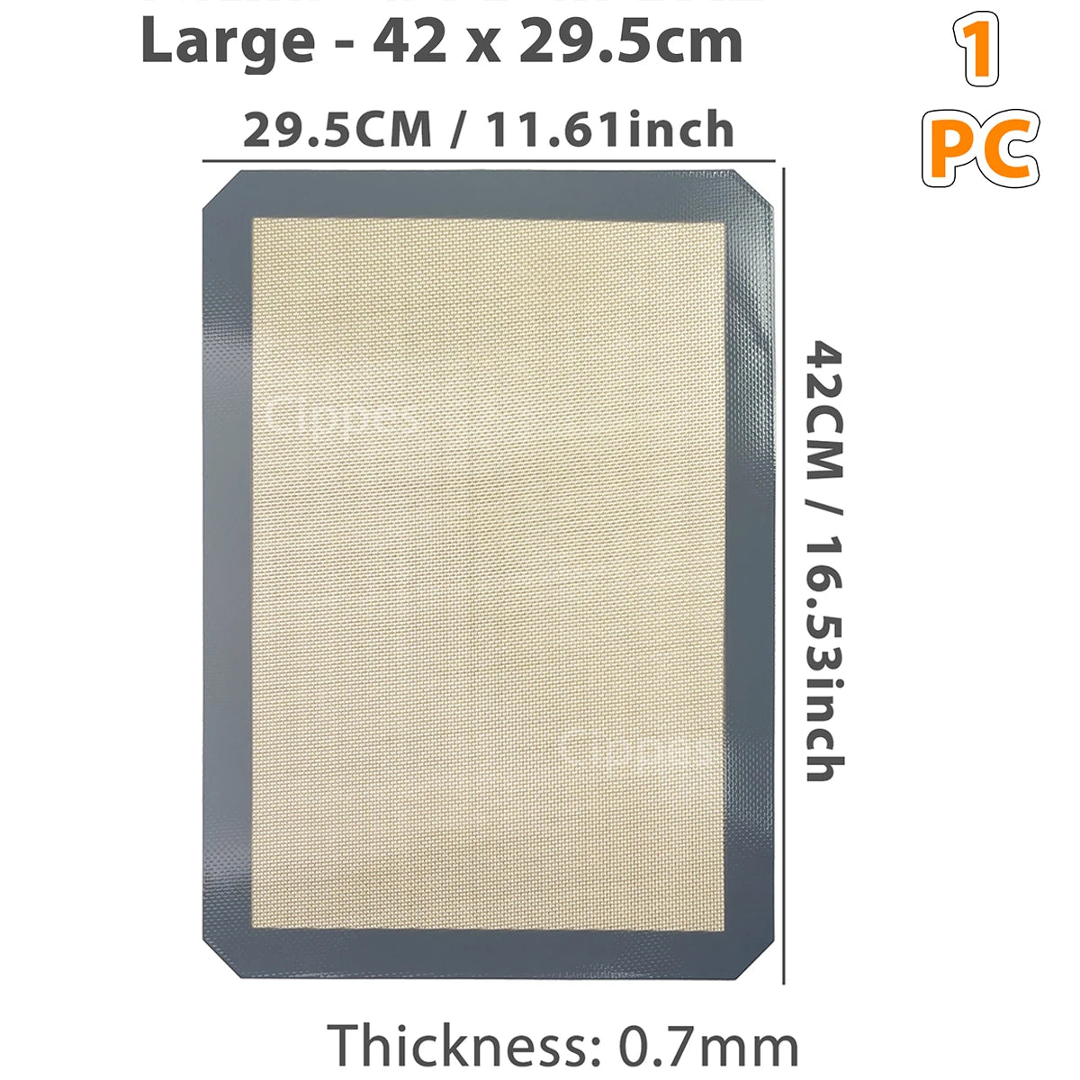 1PC, 2PCS Tapis de cuisson en silicone pour four, 2 tailles 30/42cm, plaques de cuisson antiadhésives et résistantes à la chaleur