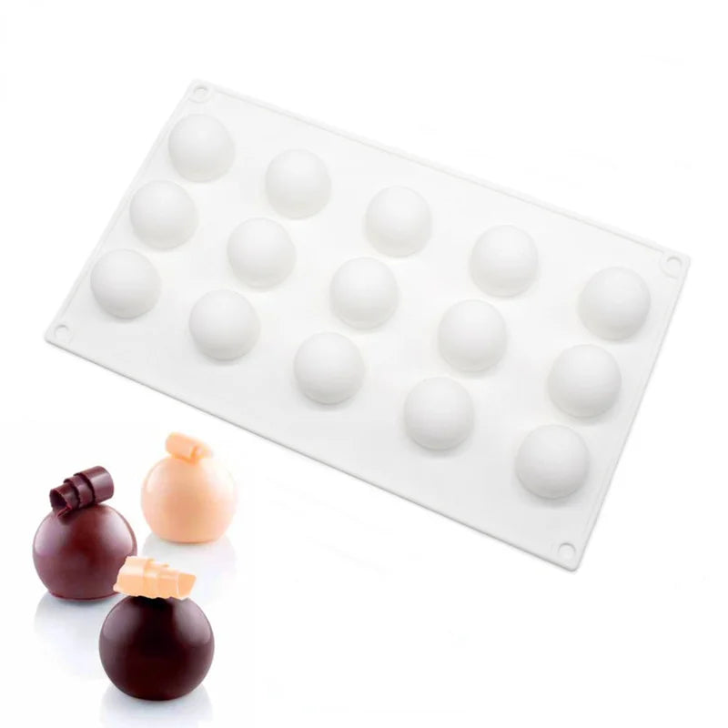 Moule à gâteau en silicone en forme de boule ronde