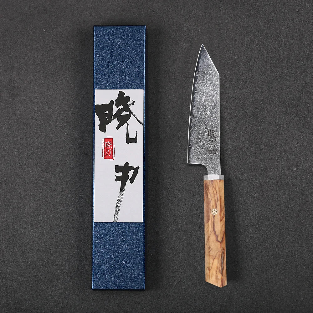 Couteau utilitaire japonais de 13cm 67 couches Damas faits à la main