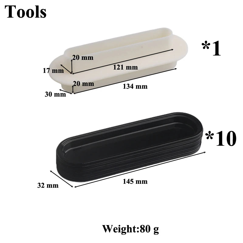 Moules à gâteau en silicone 10 cellules Forme de longue bande