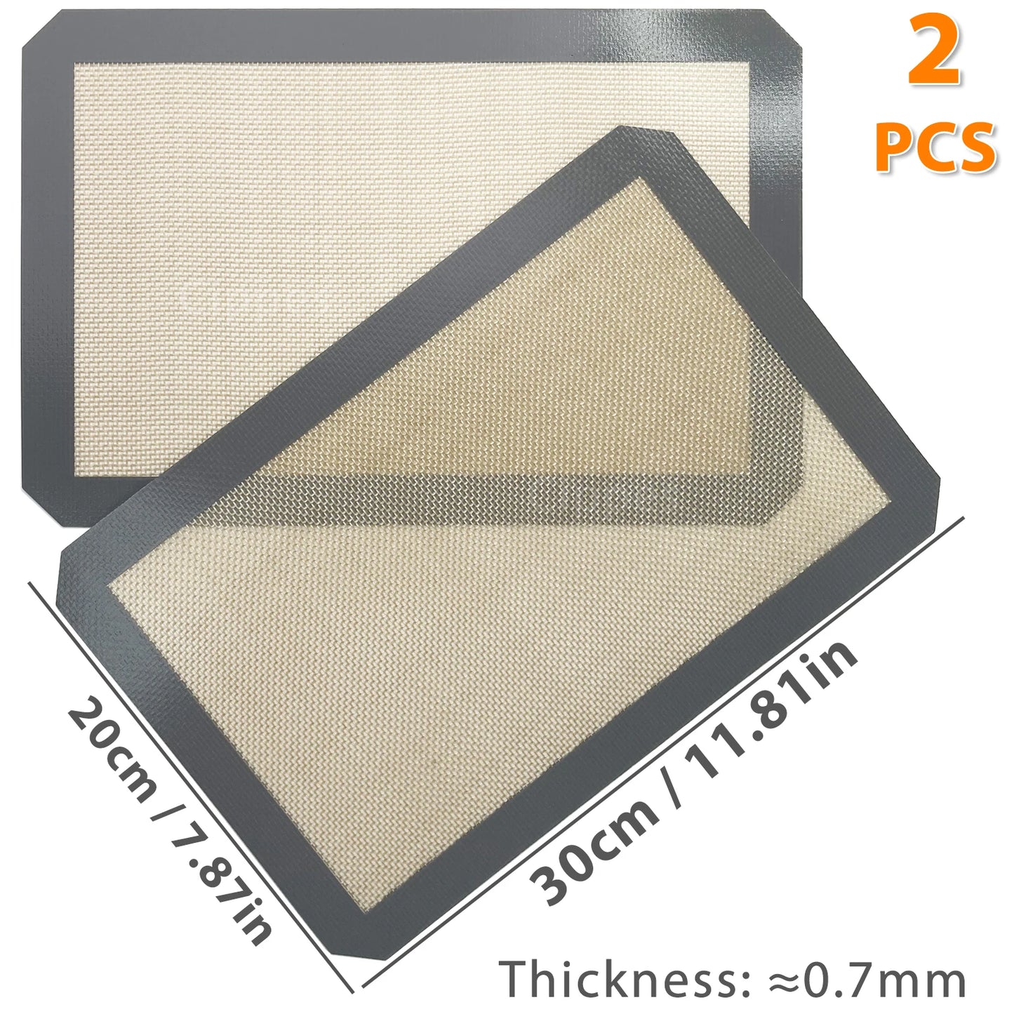 1PC, 2PCS Tapis de cuisson en silicone pour four, 2 tailles 30/42cm, plaques de cuisson antiadhésives et résistantes à la chaleur