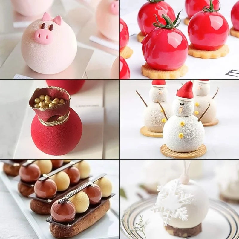 Moule à gâteau en silicone en forme de boule ronde