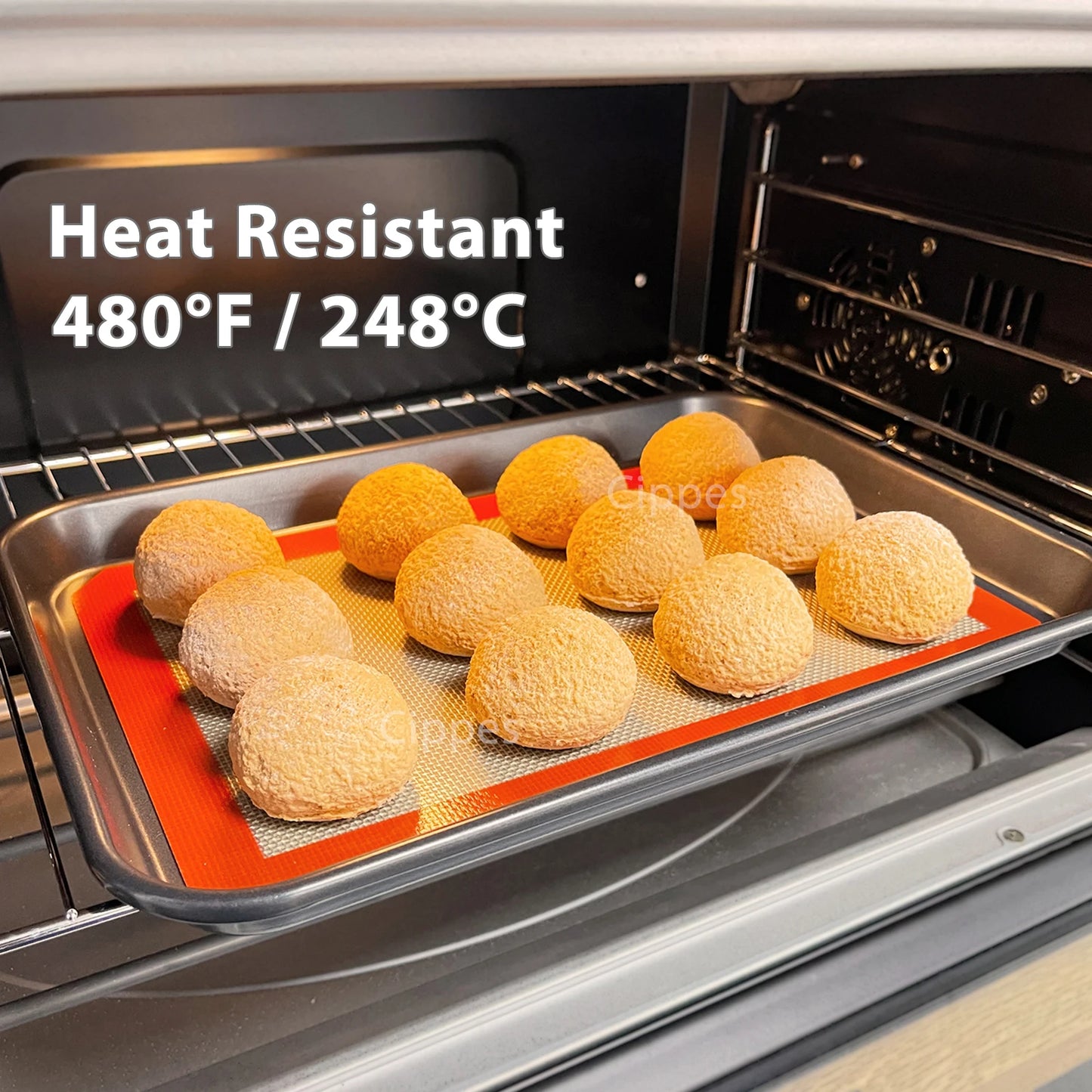1PC, 2PCS Tapis de cuisson en silicone pour four, 2 tailles 30/42cm, plaques de cuisson antiadhésives et résistantes à la chaleur