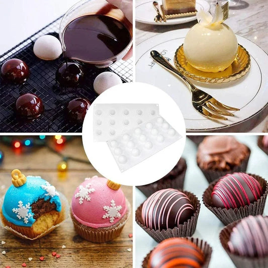 Moule à gâteau en silicone en forme de boule ronde