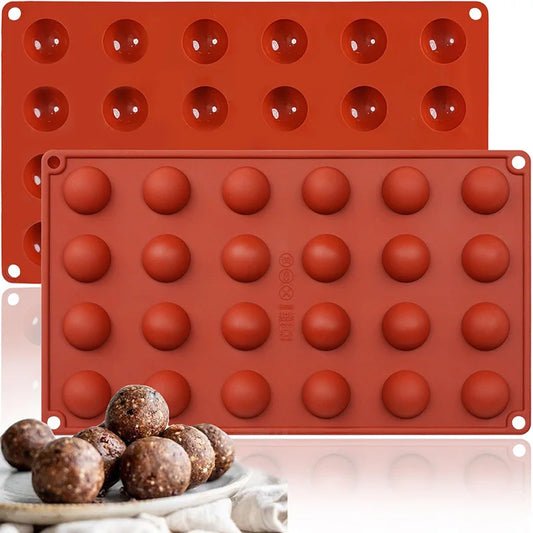 Moule semi-sphère Silicone 24 cavités antiadhésif