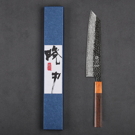 Couteau de chef japonais Kiritsuke de 21cm couteau de cuisine professionnel forgé à la main en acier Damas  VG10 Couteaux de cuisine professionnels