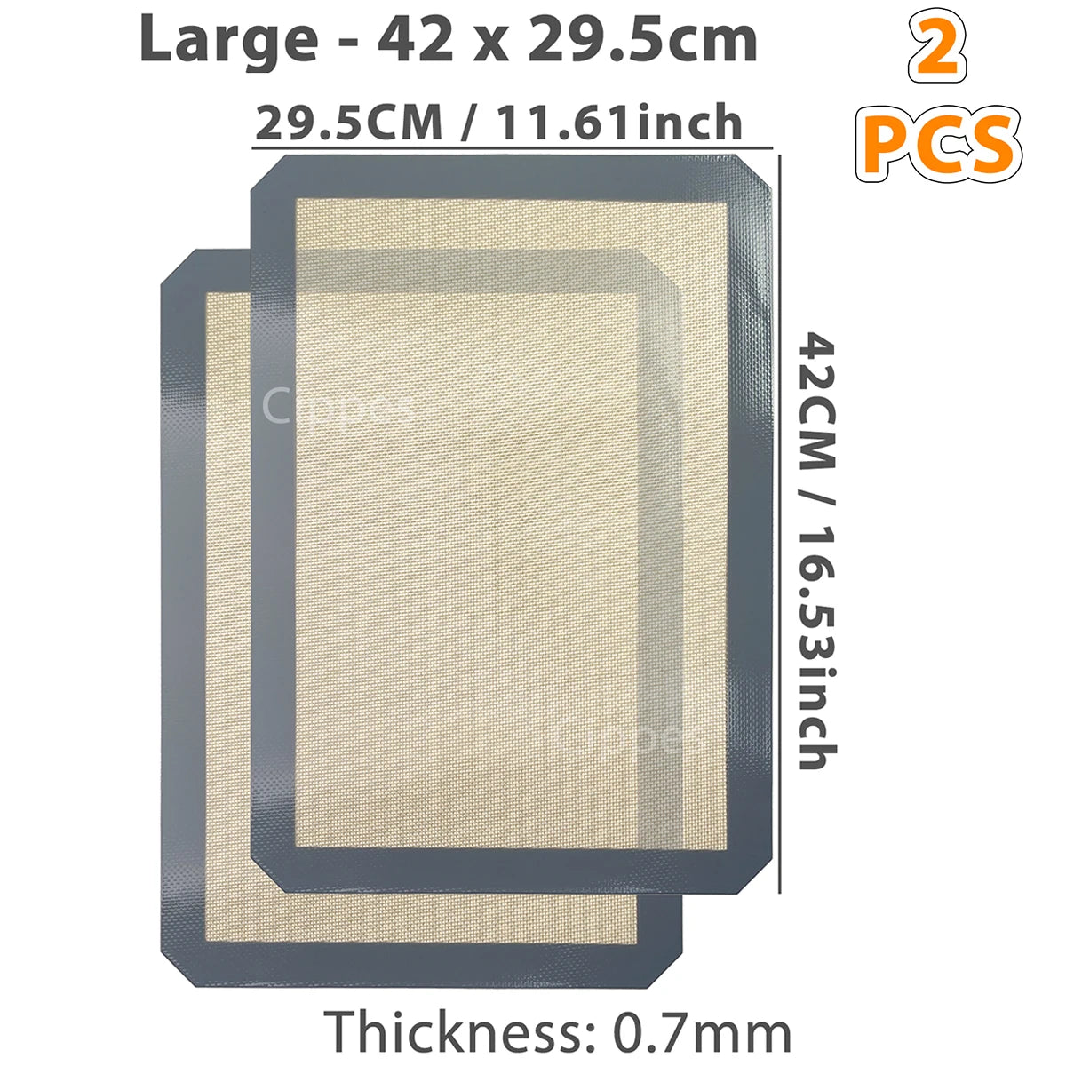 1PC, 2PCS Tapis de cuisson en silicone pour four, 2 tailles 30/42cm, plaques de cuisson antiadhésives et résistantes à la chaleur